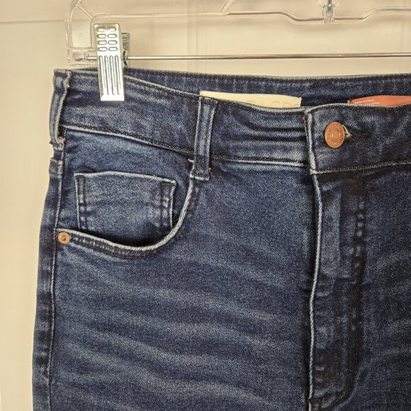 Anthropologie Pilcro High Rise Cigarette Jeans 30 Raw Hem Dark Wash Classic - Picture 11 of 16